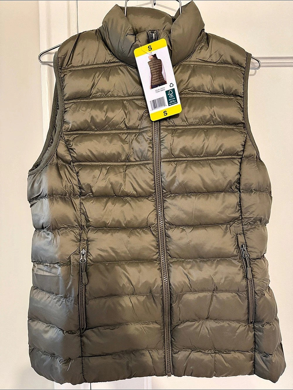 32 Degrees Heat Lightweight Down Alternative Puffer Vest Puffer Vest Green Small
